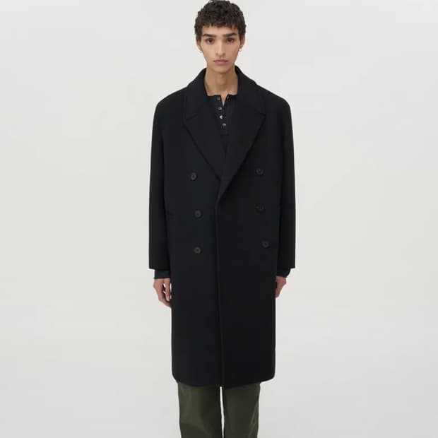 인사일런스 캐시미어 더블 롱 코트