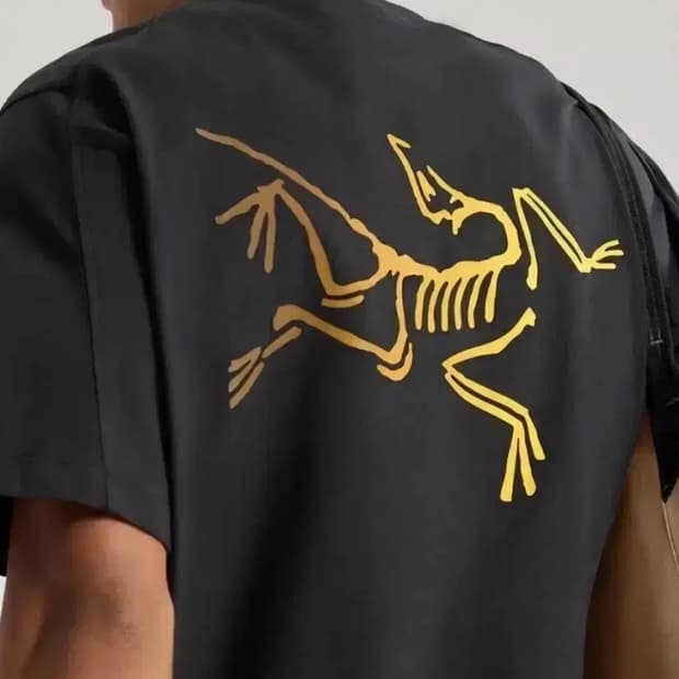 [새상품/정품] 아크테릭스 빅로고 남녀공용 반팔티 (블랙 / XL)