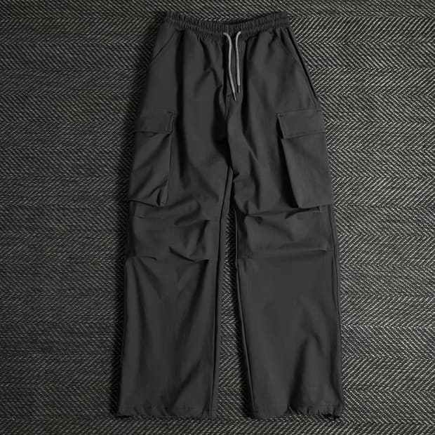 빈티지 와이드핏 카고 퍼티그 스트링 팬츠 o 3259