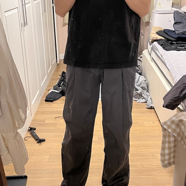 노드아카이브 파라슈트 치노 팬츠 차콜 0사이즈