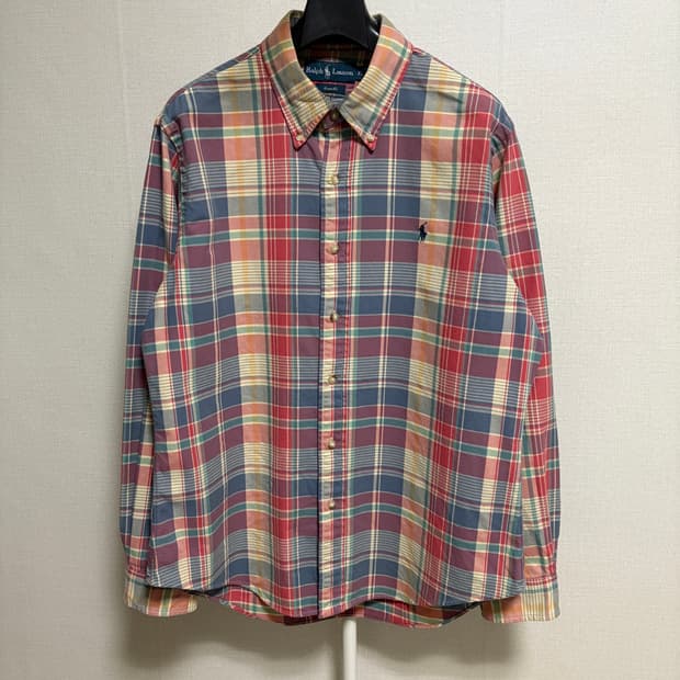 폴로 랄프로렌 커스텀핏 마드라스 체크셔츠 / XL