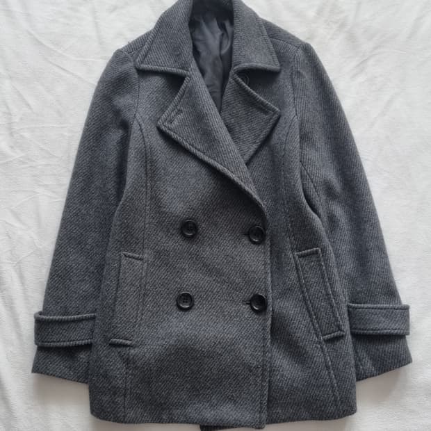 빈티지 긱시크 그레이 코트
