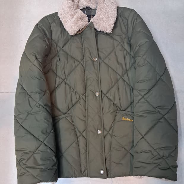 바버 퀼팅 자켓 카키