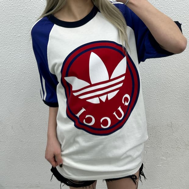 아디다스 x 구찌 코튼 티셔츠 XL ( 발매가 850 $$$ / 전 세계
