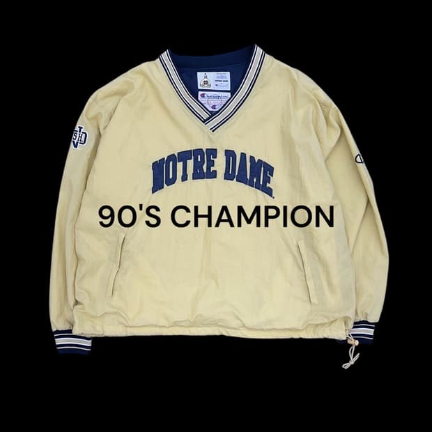 (3XL)90'S CHAMPION X NOTRE DAME 웜업-M517