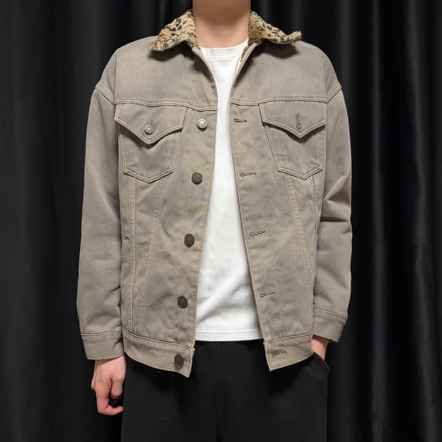 빈티지 레오파드 재킷 