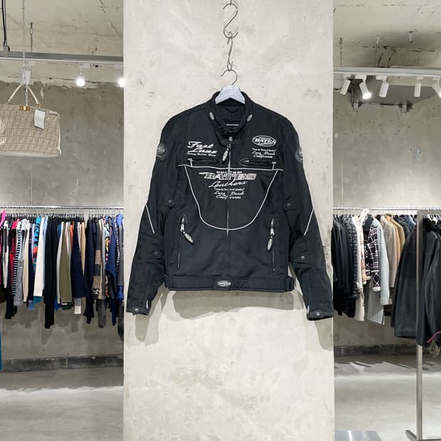 베이츠 블랙 모터사이클 레이싱 자켓