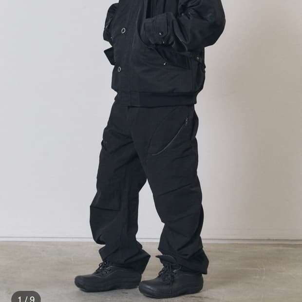 디퍼런티스 curved drape pants black 3size 판매
