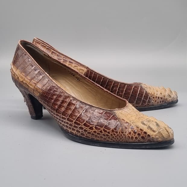 셈프레 악어가죽 여성구두 245 굽7