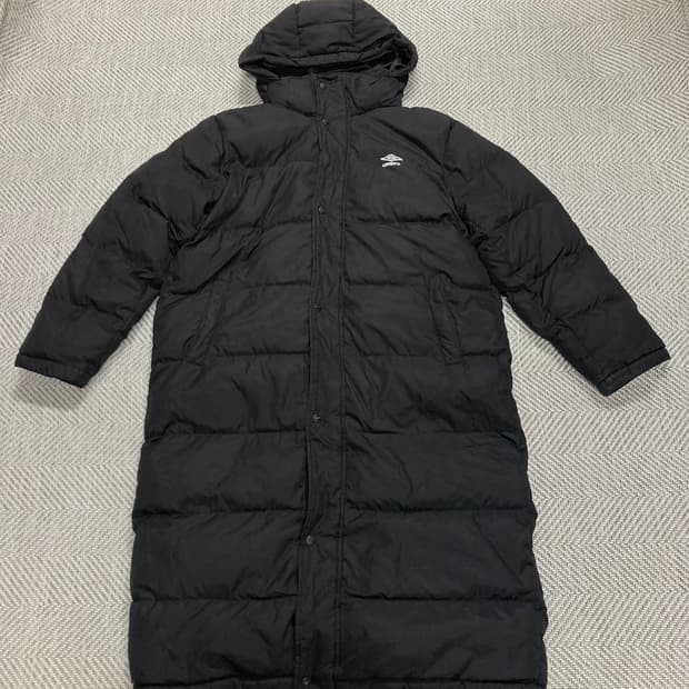 (100)엄브로 블랙 덕다운 롱패딩 