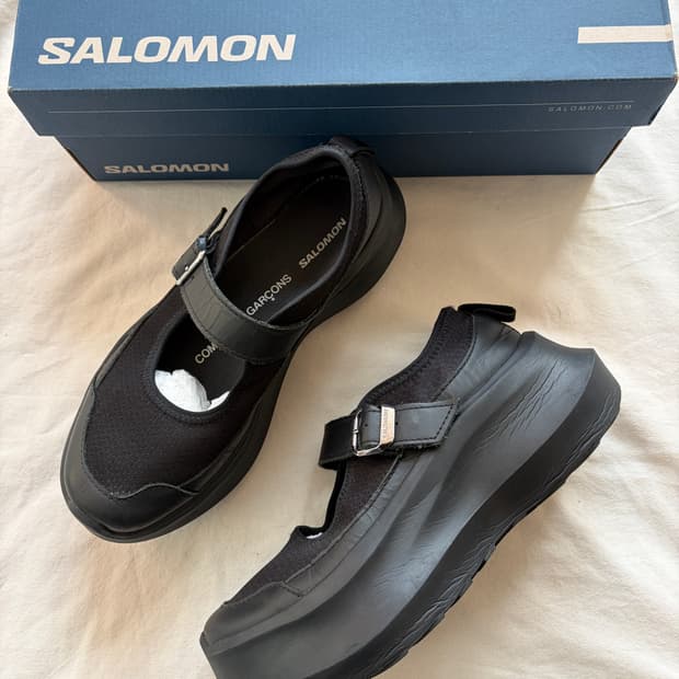 살로몬 x 꼼데가르송 RX 메리제인 플랫폼 블랙  CDG  SALOMON