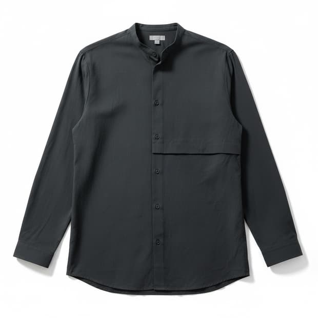 COS 차이나 카라 셔츠 다크 그레이