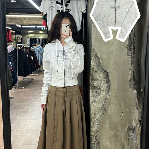 마르떼 프랑소와저버 크롭 투웨이 후드집업 그레이 S #csz2488