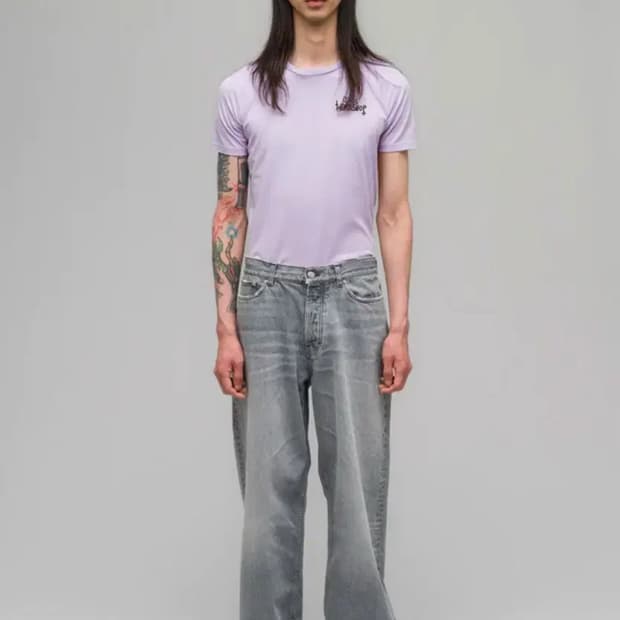 [32] 032c 그레이 블루 와이드 데님 팝니다. 