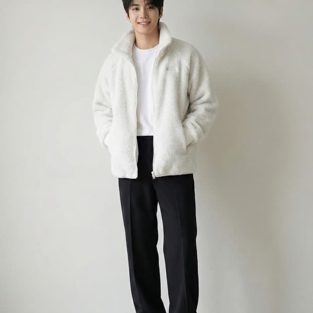 디스커버리 하이넥 뽀글이 플리스 자켓_100