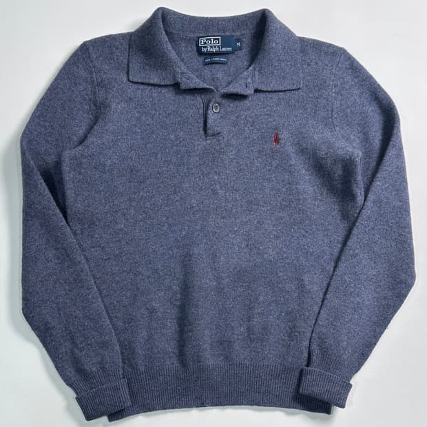 폴로 랄프로렌 카라 울 니트