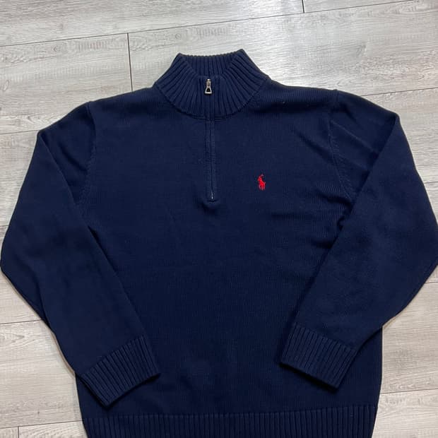 폴로 반집업 니트 L (105)