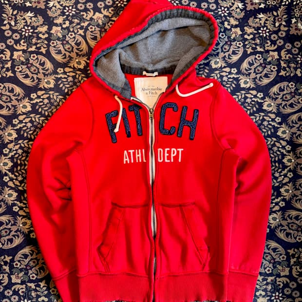 아베크롬비 와플 로고 후드집업