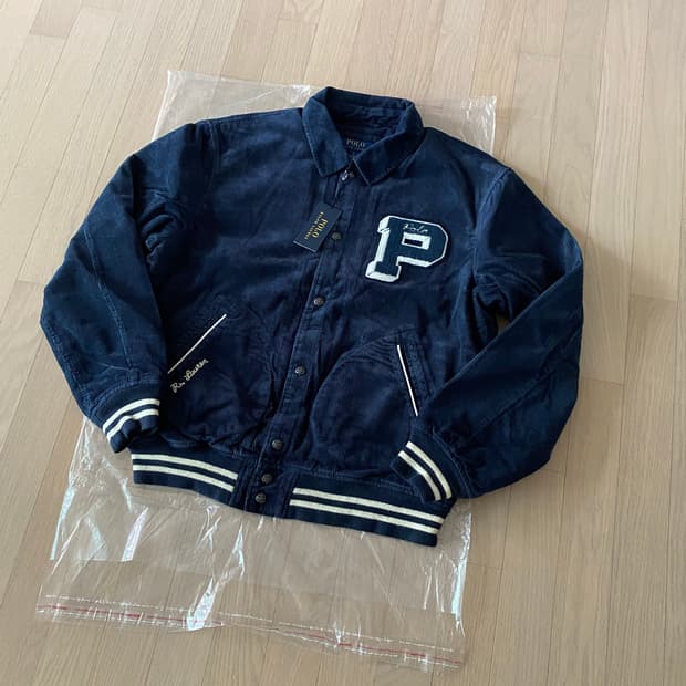 폴로 코듀로이 레터맨 자켓 L