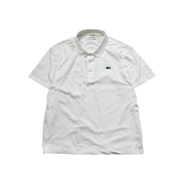 라코스테 화이트 피케 폴로 셔츠