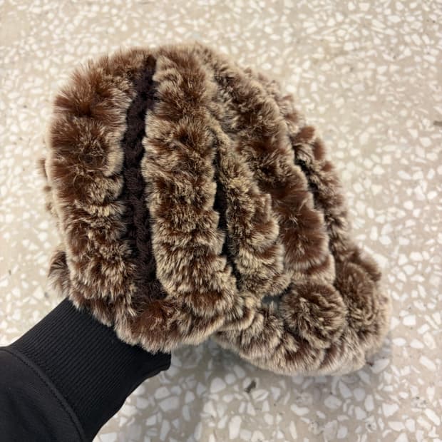 Vintage Faux Fur Bucket Hat