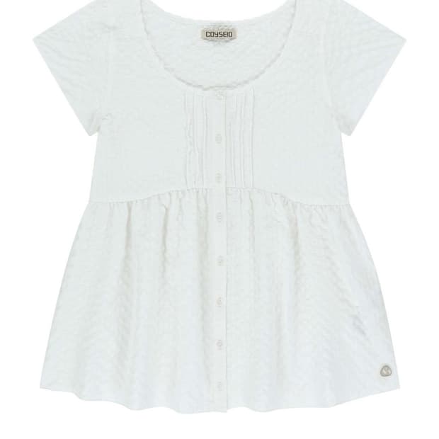 코이세이오 Coyseio PINTUCK BLOUSE WHITE