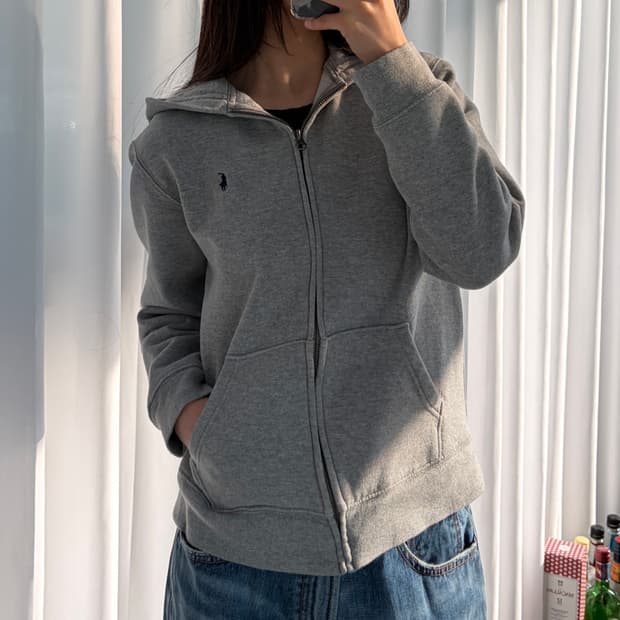 [XS]폴로 랄프로렌 그레이 기모 후드집업
