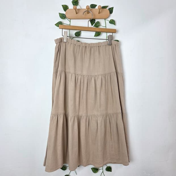 베이지 캉캉 스커트