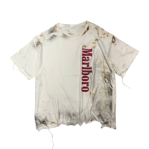 Vintage st Marlboro burned distressed t