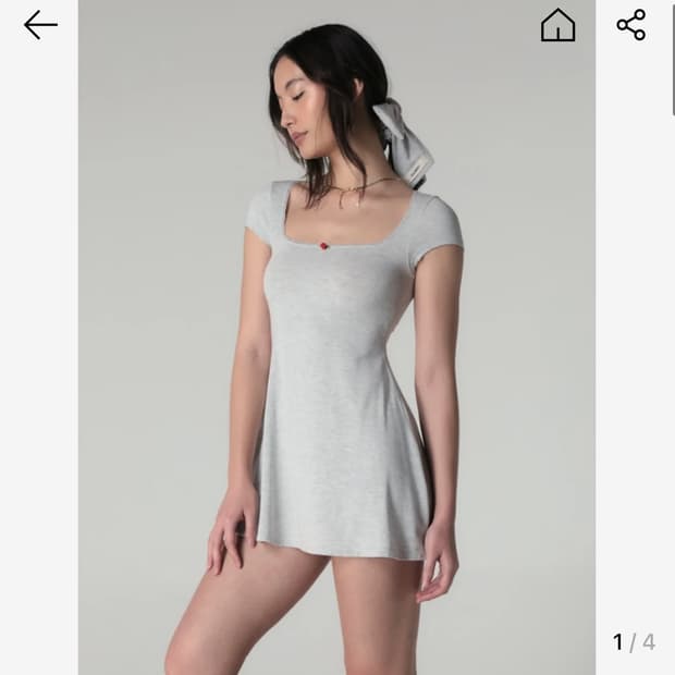 글로니 로즈 스쿱 미니 드레스 M 새상품