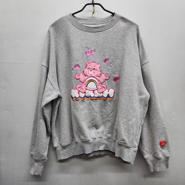 키르시x케어베어스 3d 빅로고 맨투맨 XL