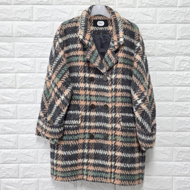 택포) 듀엘 DEWL 체크 코트 Free