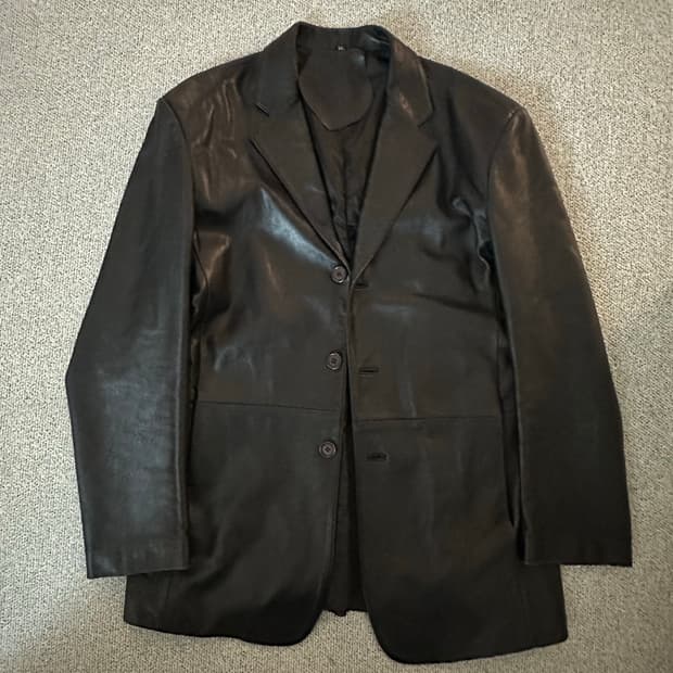 레더 블레이저 자켓 XL