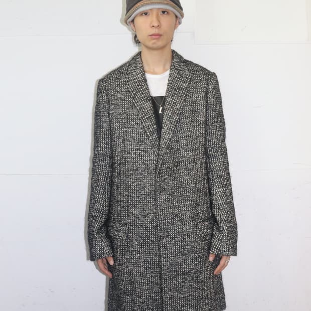하이더 아커만 16AW 블랙 & 화이트 울 체크 코트
