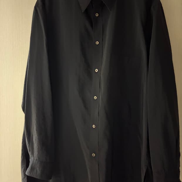 [50] 르메르 드라이실크 블랙 빅카라 셔츠