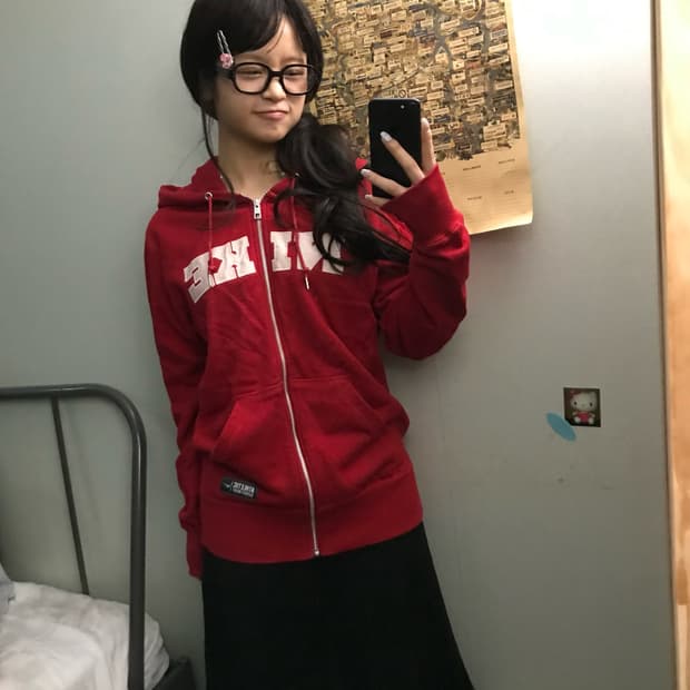 NIKE 나이키 키치 스포티 레드 후드집업