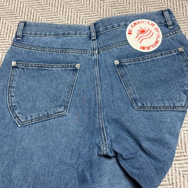 기준 데님팬츠 썬번 진