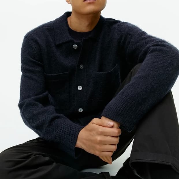 아르켓 부클 니트 가디건