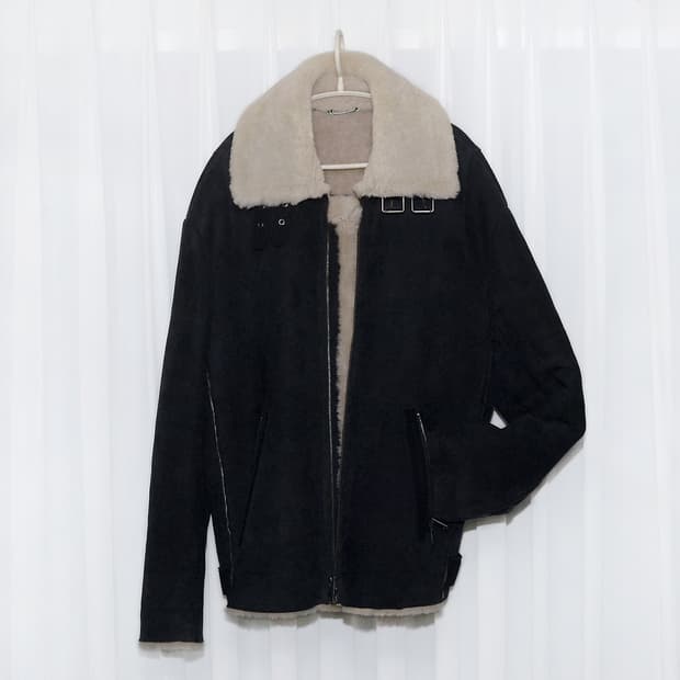 엠비오 (MVIO) 천연 양가죽 스웨이드 무스탕 라이더 자켓 (100+)