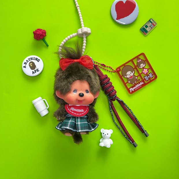 (16)💚정품몬치치 커스텀키링- “그린 체크 스쿨걸“