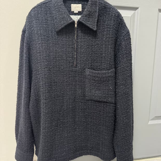 youth 유스 트위드 하프 집업 니트 m사이즈 비헤비어 바스통 드레익스