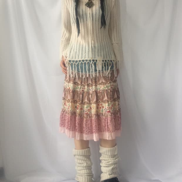 Fringe point knit