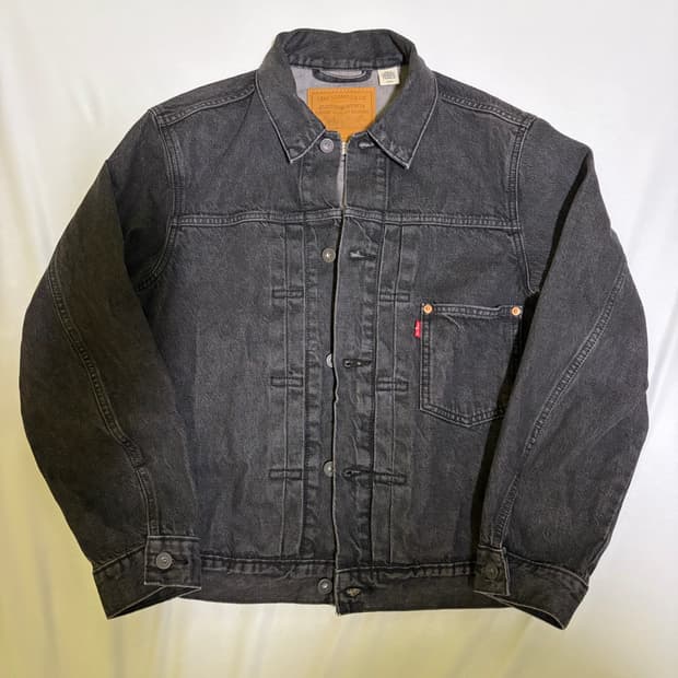 리바이스 타입1 흑청 트러커 s사이즈