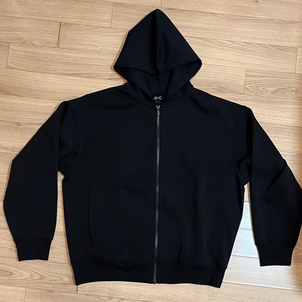 유니클로 C 스웨트 오버사이즈 풀집업후드 L 블랙