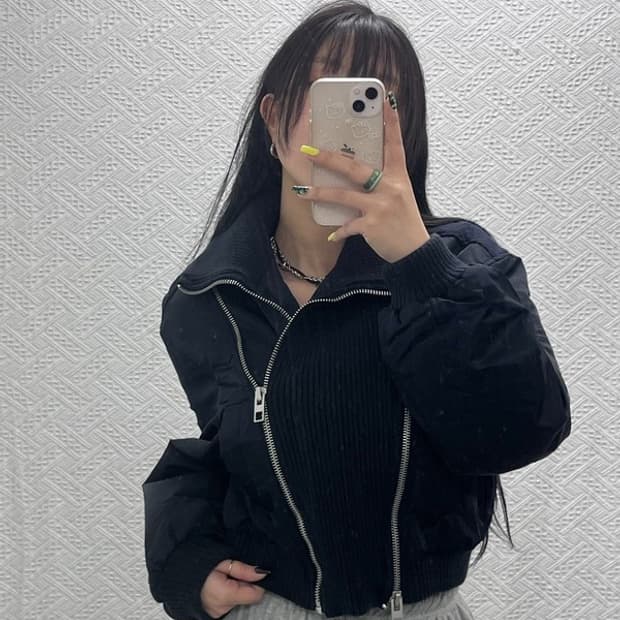 자라 락시크 지퍼 콘트라스트 항공점퍼 봄버 자켓 S C07505