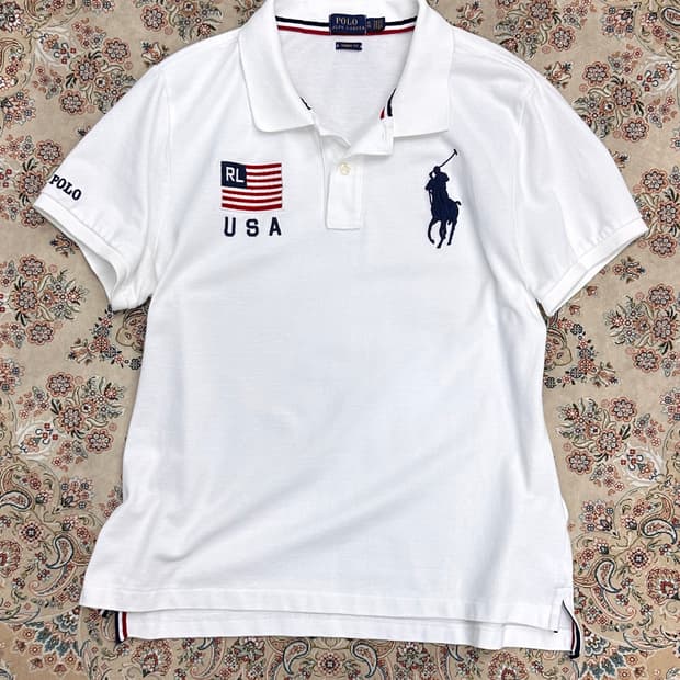 폴로 랄프로렌 성조기 USA 빅포니 카라티