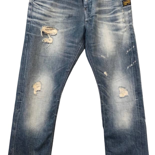 G-Star Raw 3301 데님 청바지 데미지진(W30/L32)
