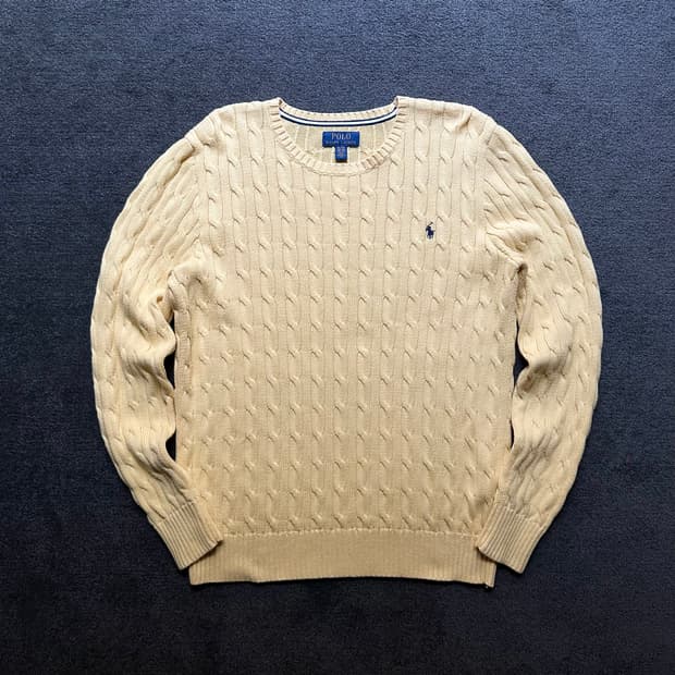 폴로 랄프로렌 꽈배기 니트 XL [실측확인요망]