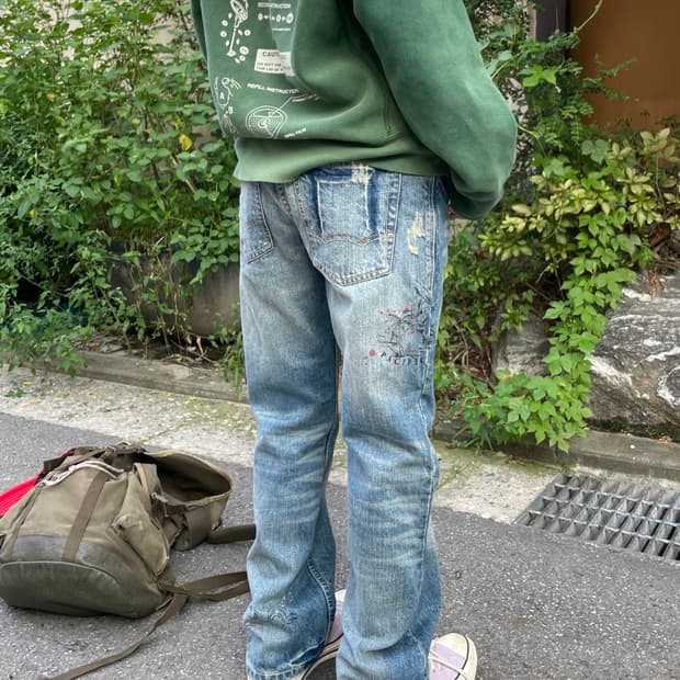 american eagle 워시드 데님 팬츠