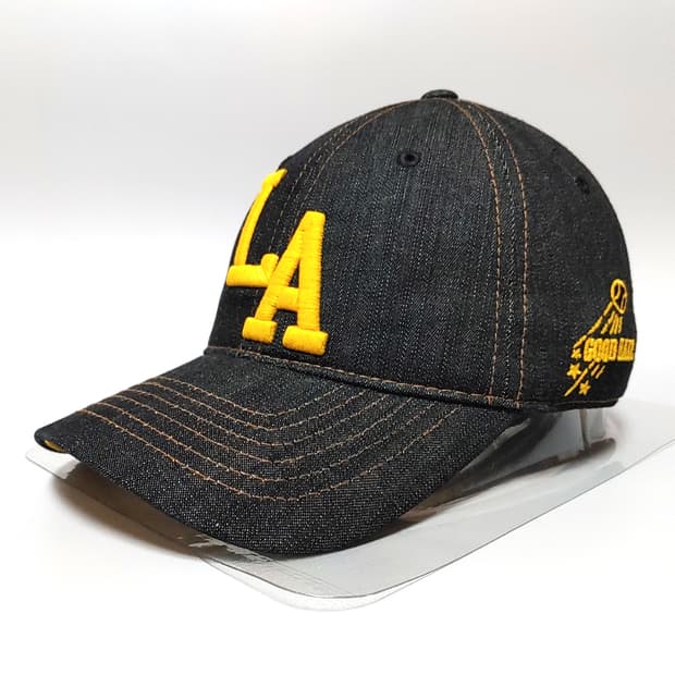 LA 흑청 데님 모자 K-254